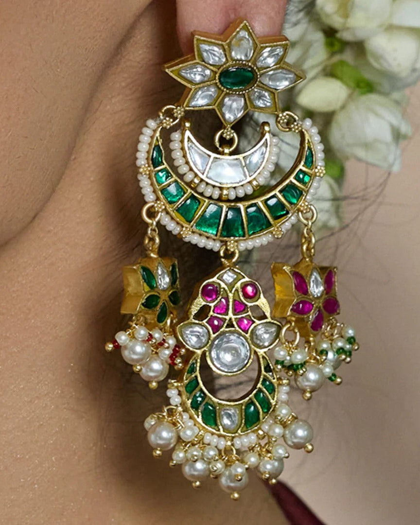 Regal Blossom Chandbali Earrings