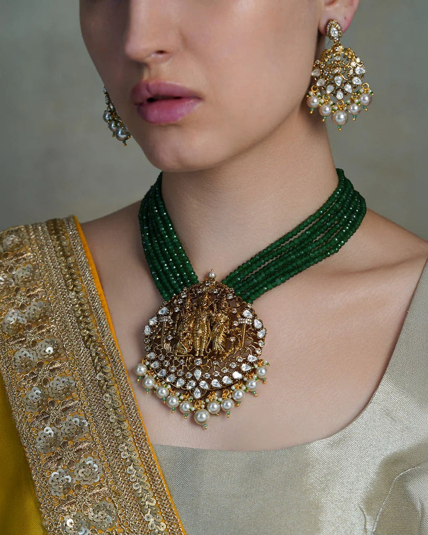 Emerald Dome Temple Necklace Set