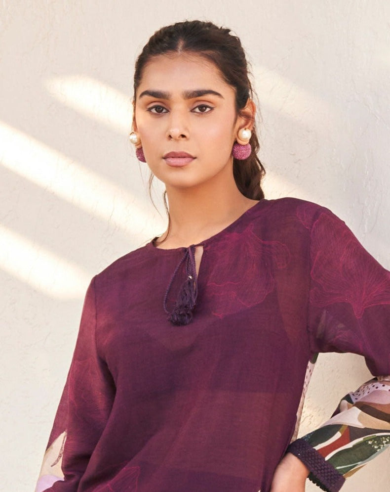 Mini Meteor Earrings In Ruby Red