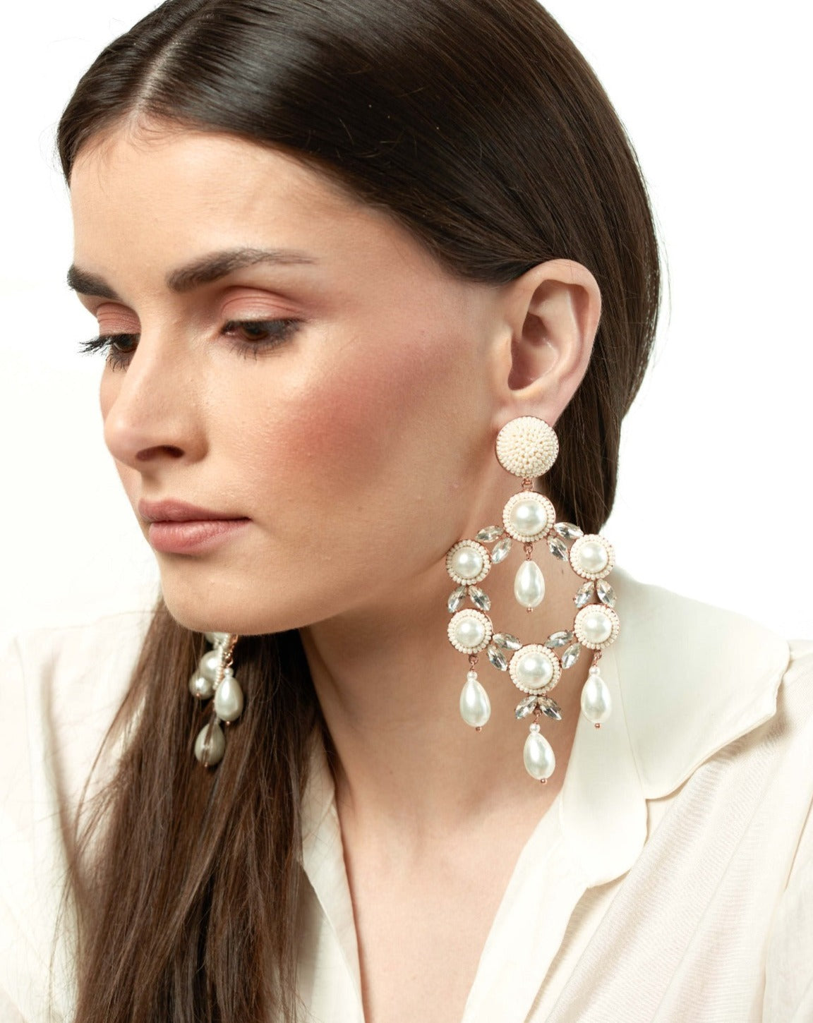 Geometry of Space Earrings Amama