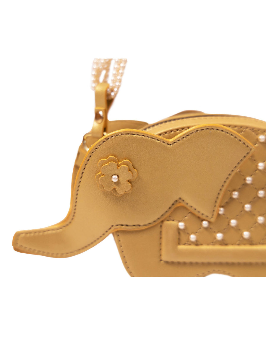 Hathi Batua In Gold and Pearls