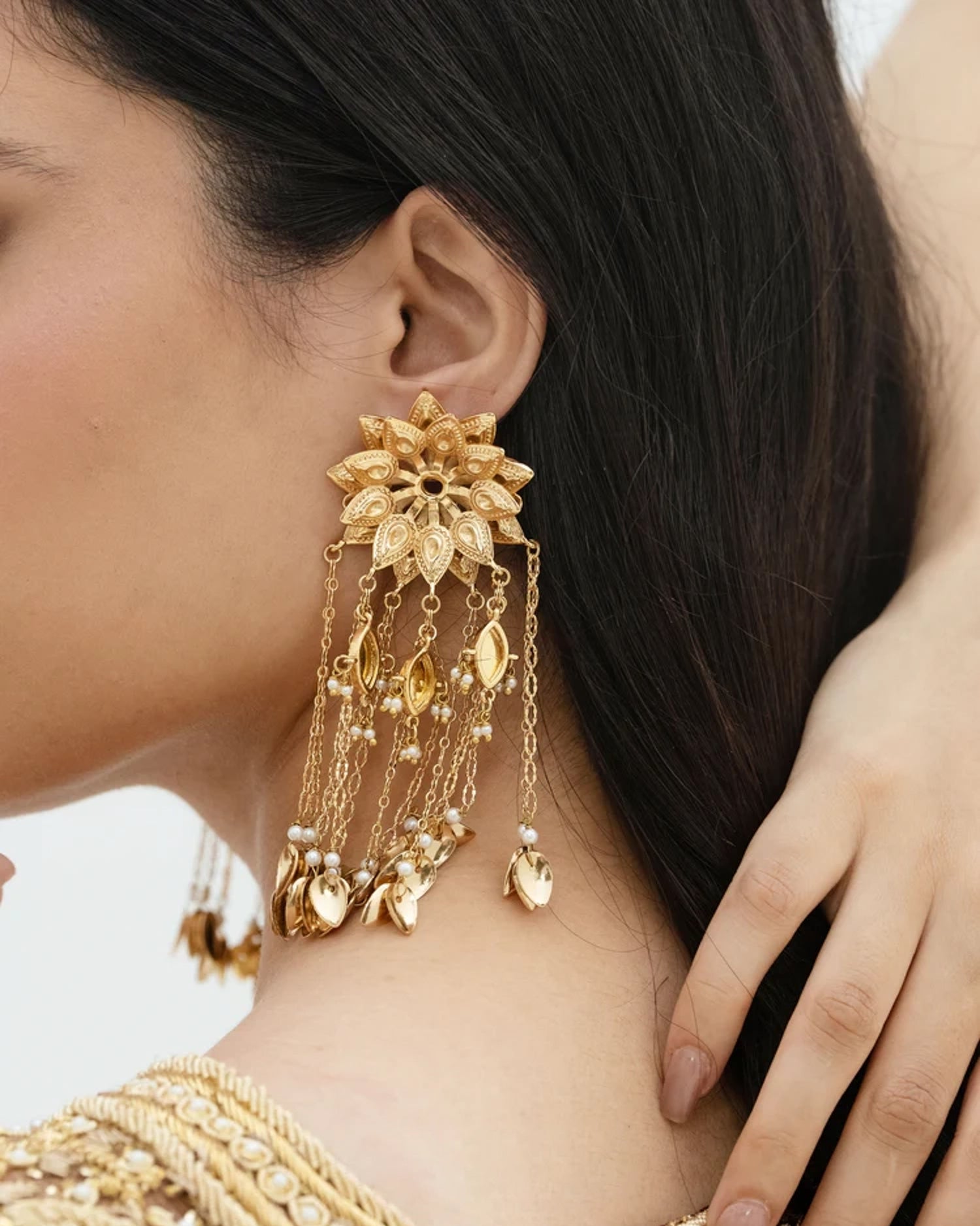 Sheeshmahal Tassel Earrings