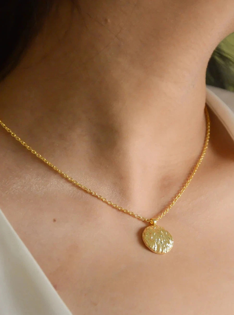 Amama,Amber Pendant Chain Necklace