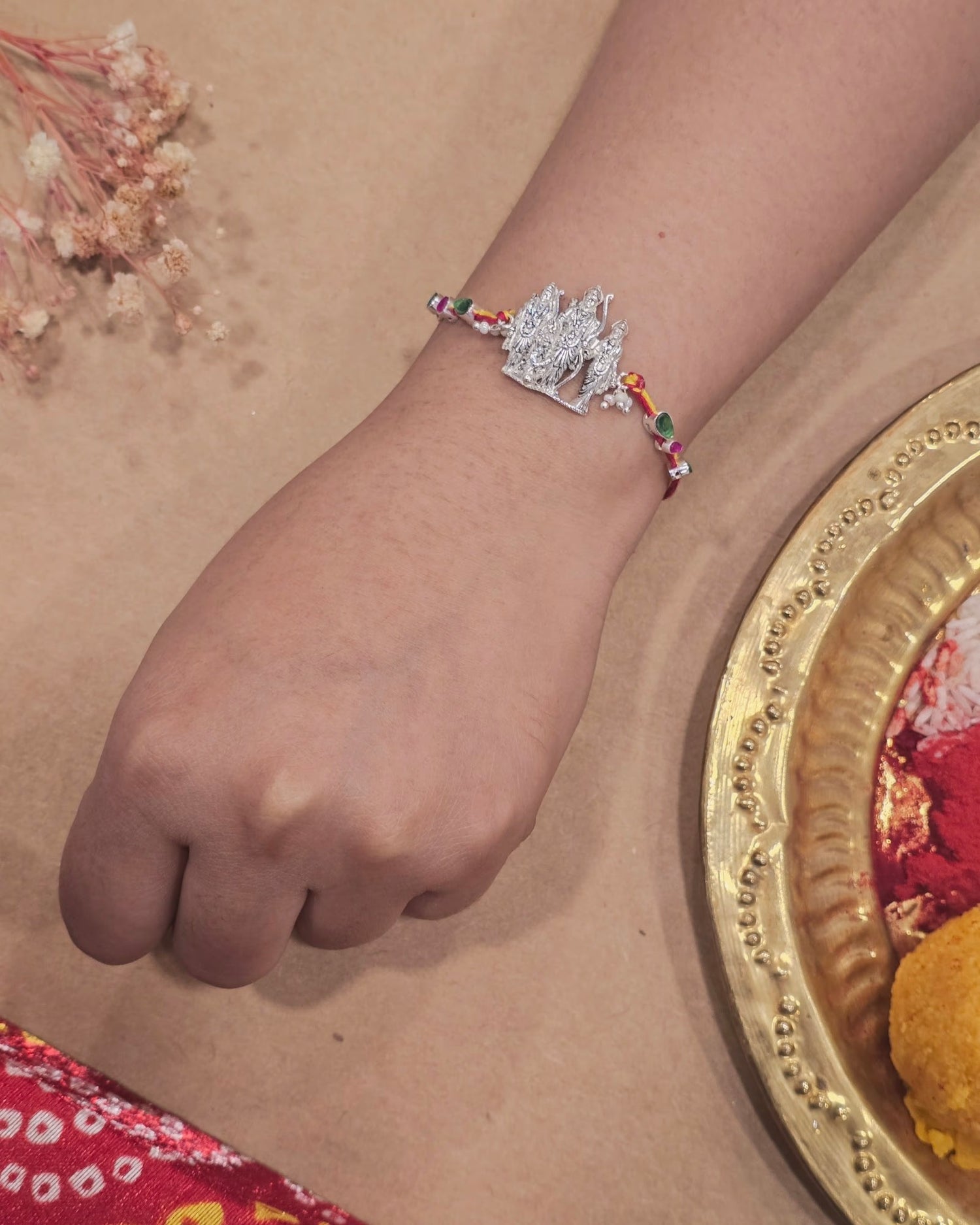 Ram Pariwar Rakhi in Silver