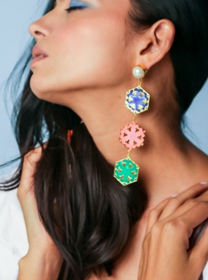 Amama,Pearl Arabesque Earrings
