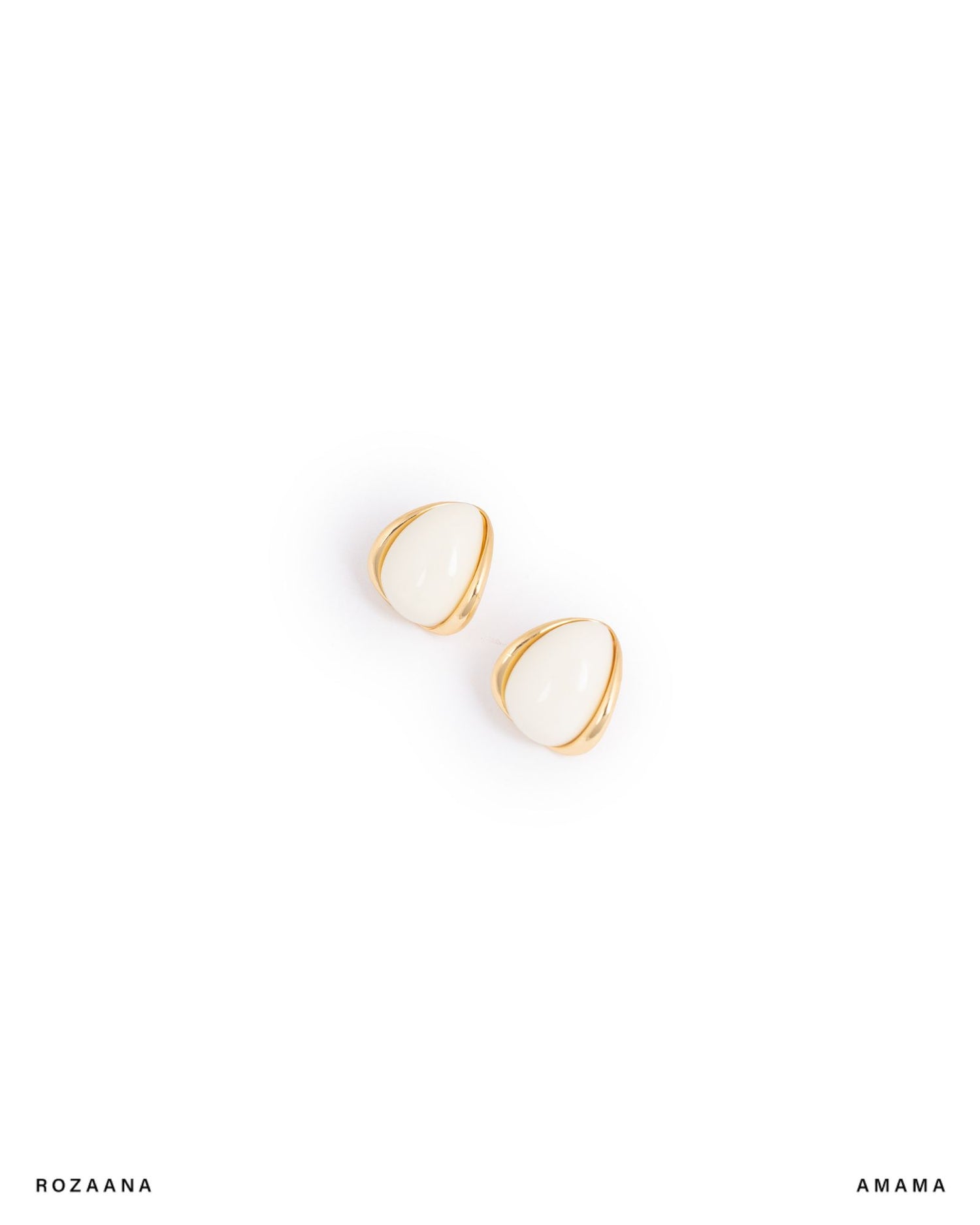 Ena Studs in White