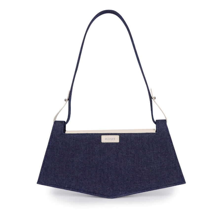 Alyssa Handbag In Demin Blue Ivory