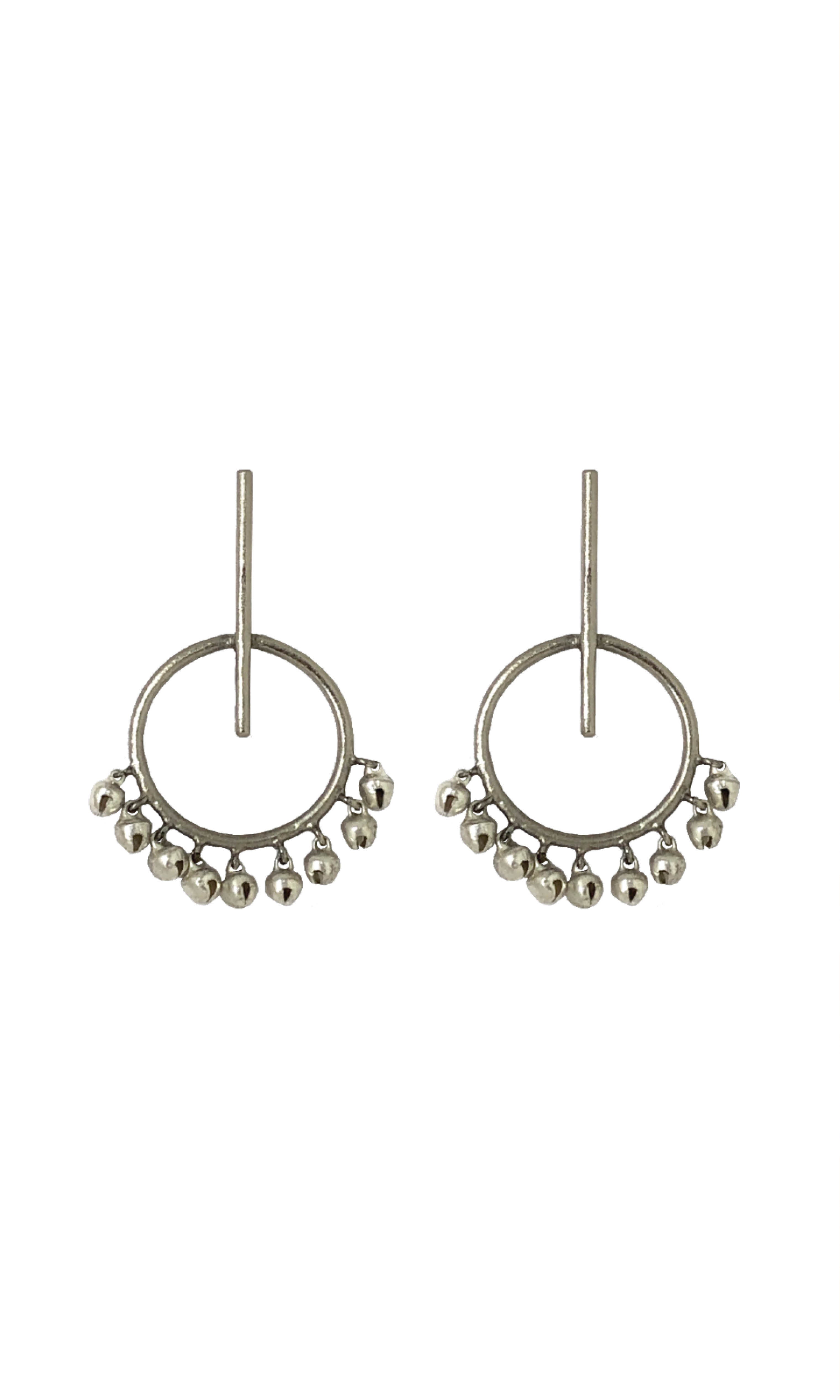 Amama,Stick And Circle Earrings