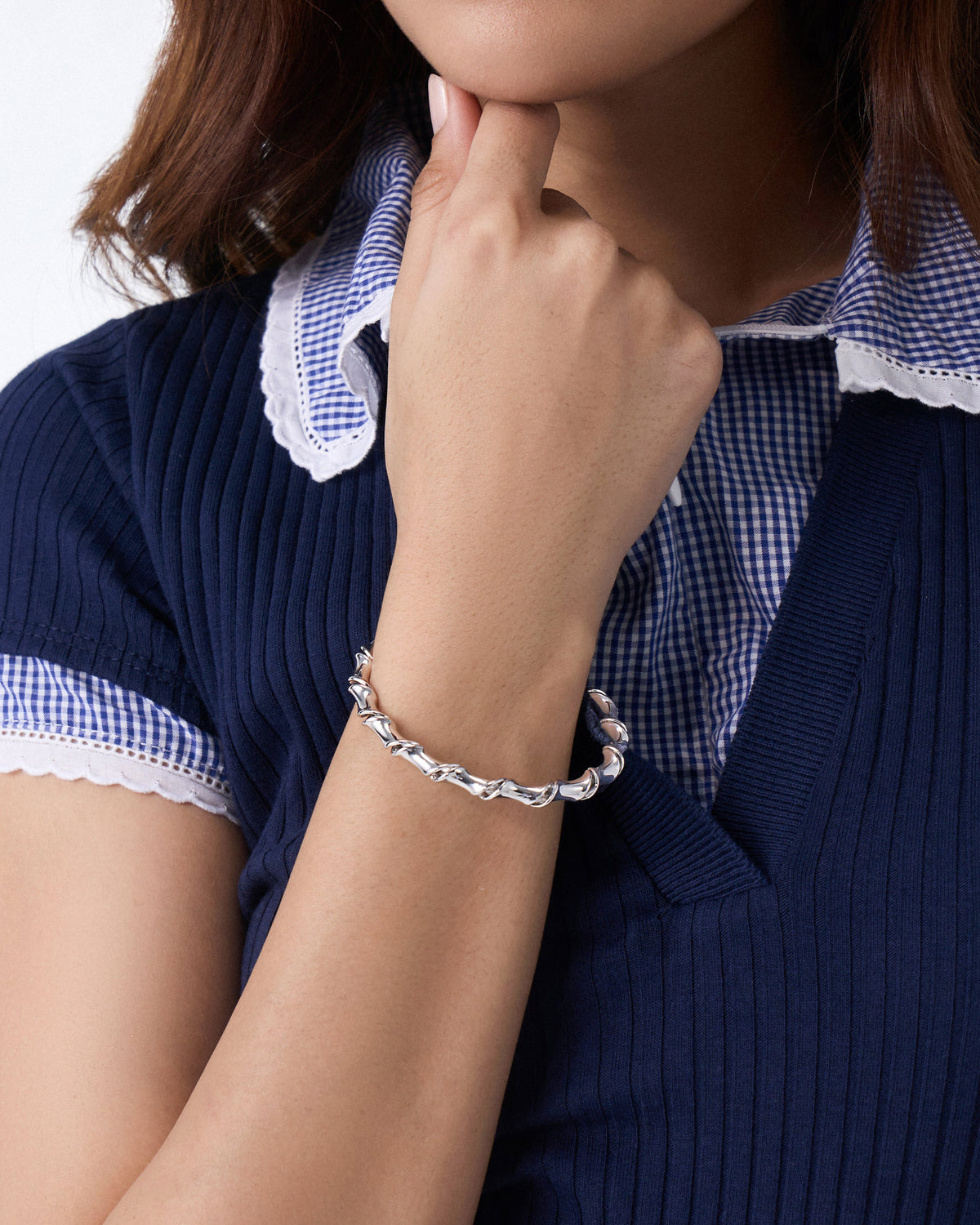 Nila cuff in Chrome