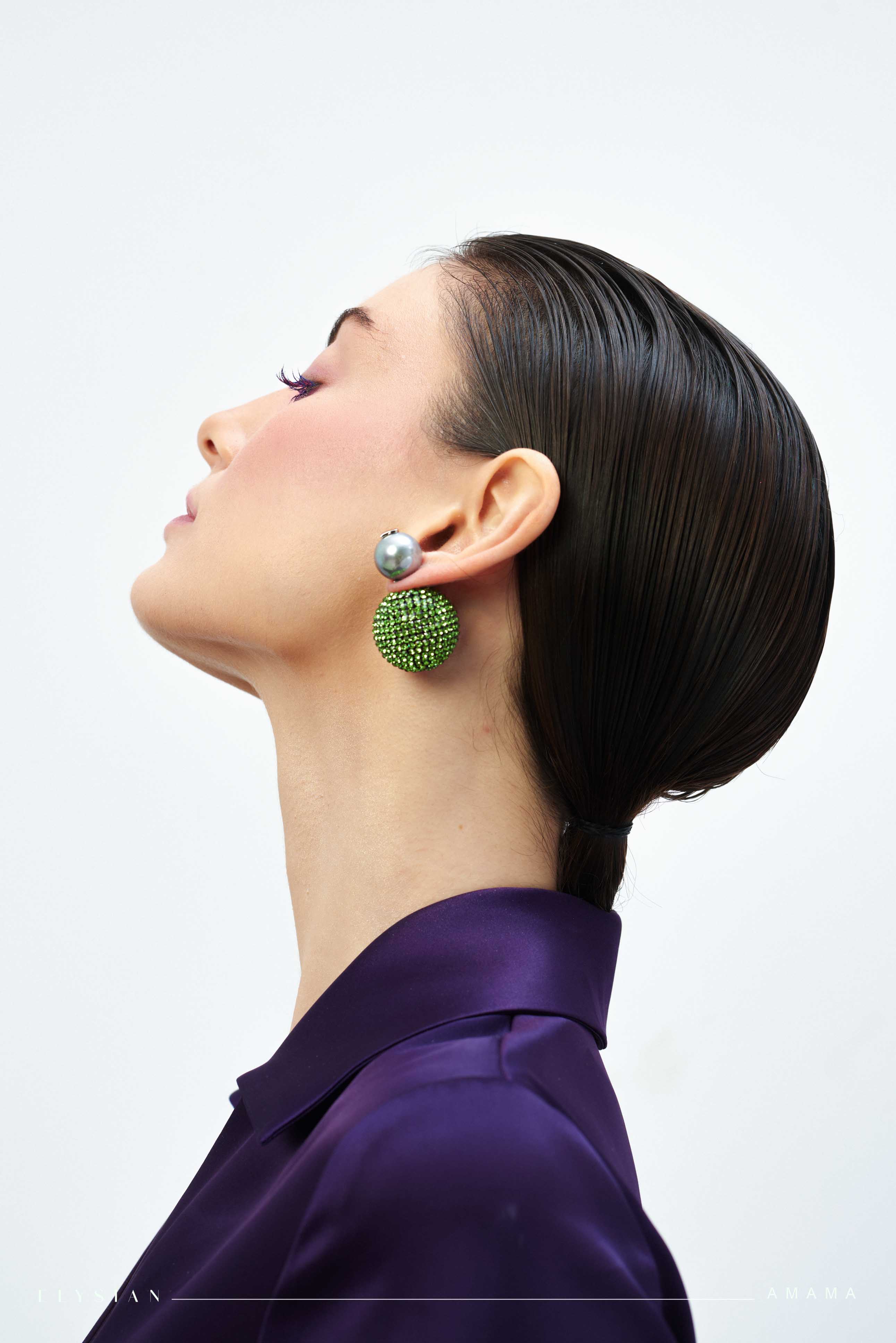 Amama,Mini Meteor Earrings In Shamrock Green