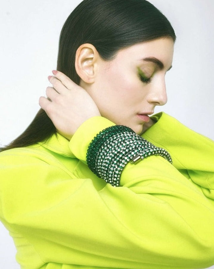 Tortile Wrap Bracelet In Pine Green