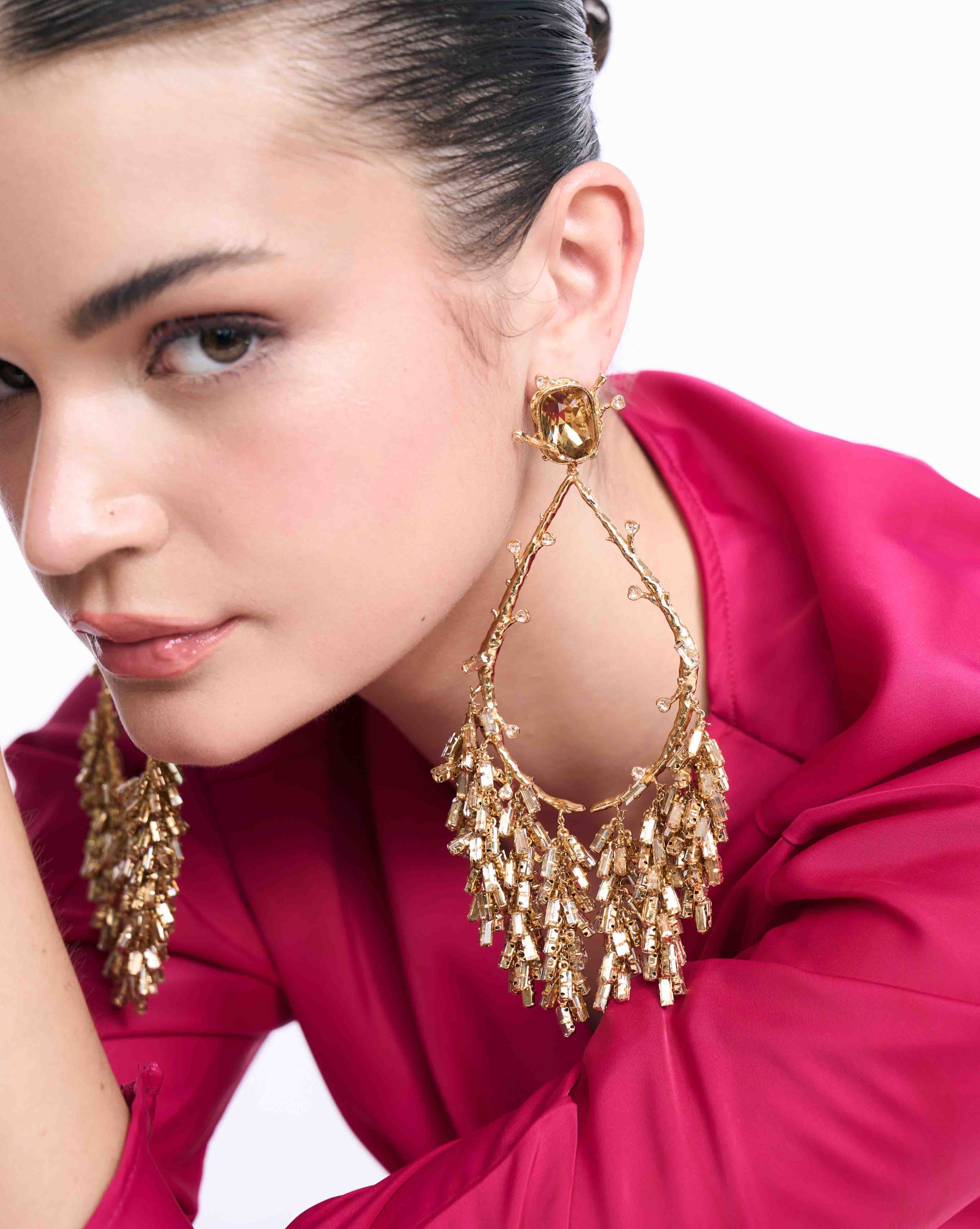 Solstice Shoulder Dusters In Gold