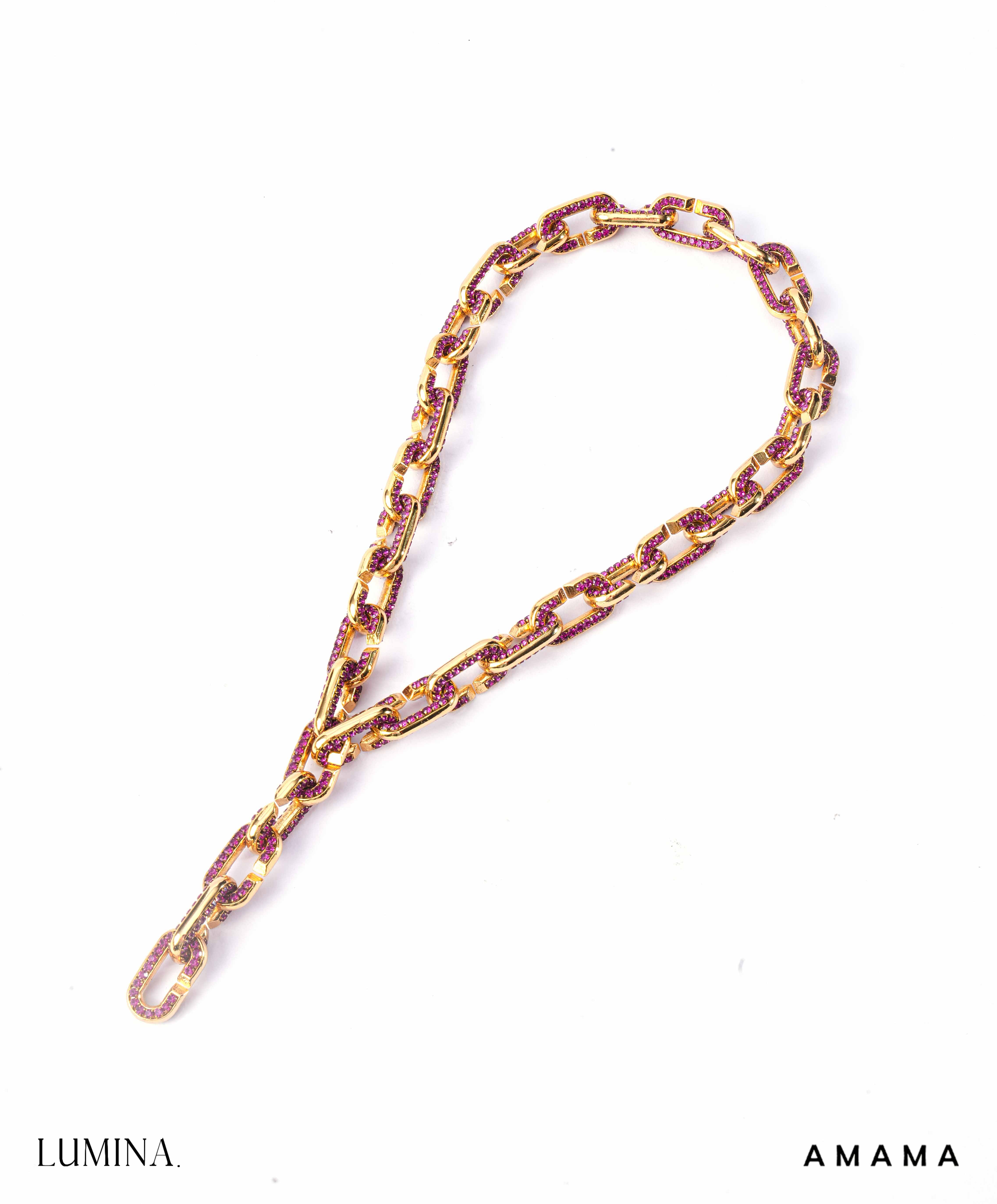 Amama,Stellar Link Necklace In Hot Pink