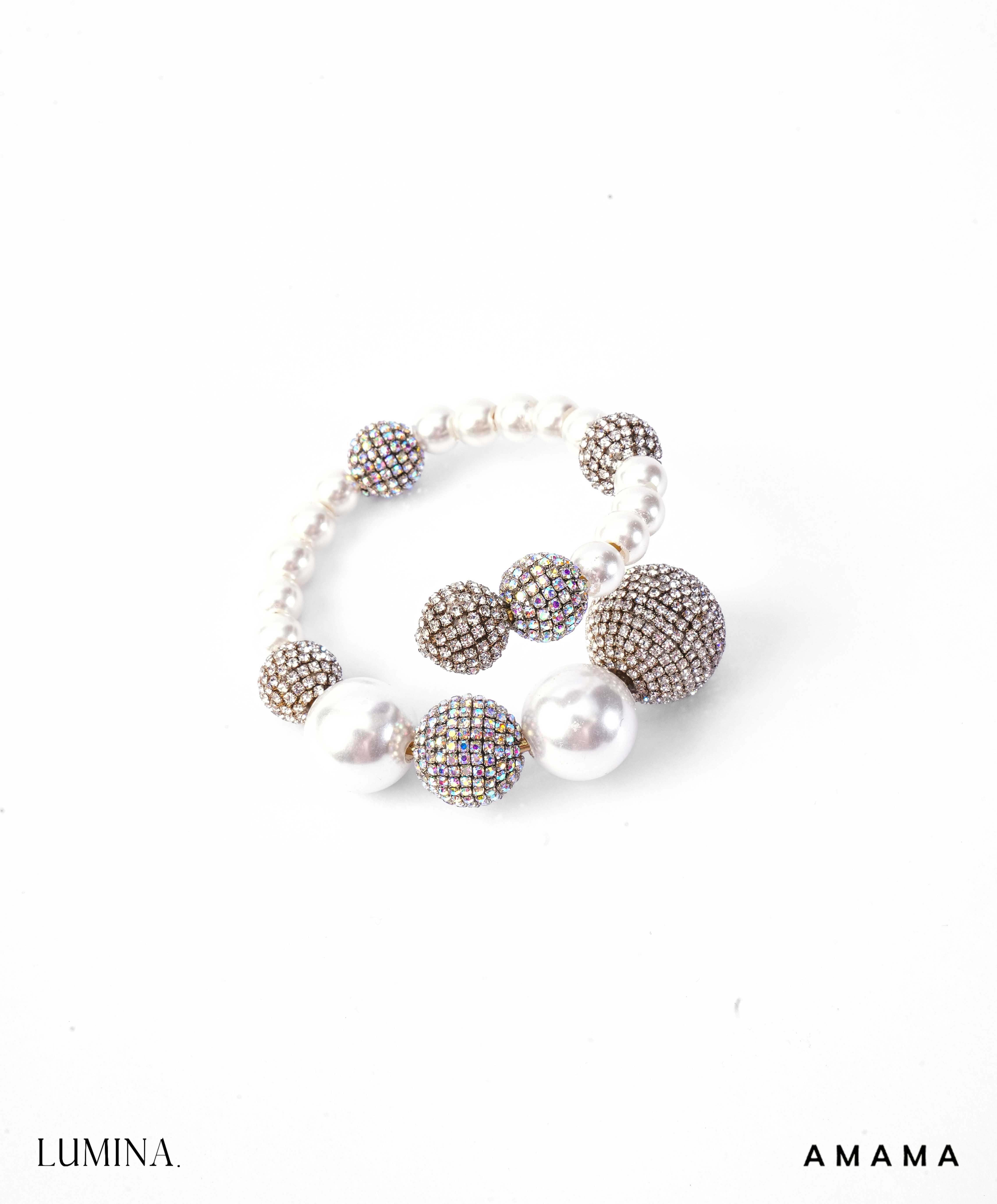 Amama,Aurora Wrap Bracelet In Sparkling White