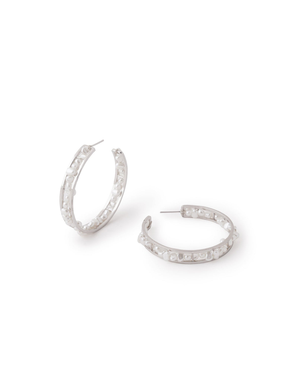 Baroque Trail Hoop in Silver