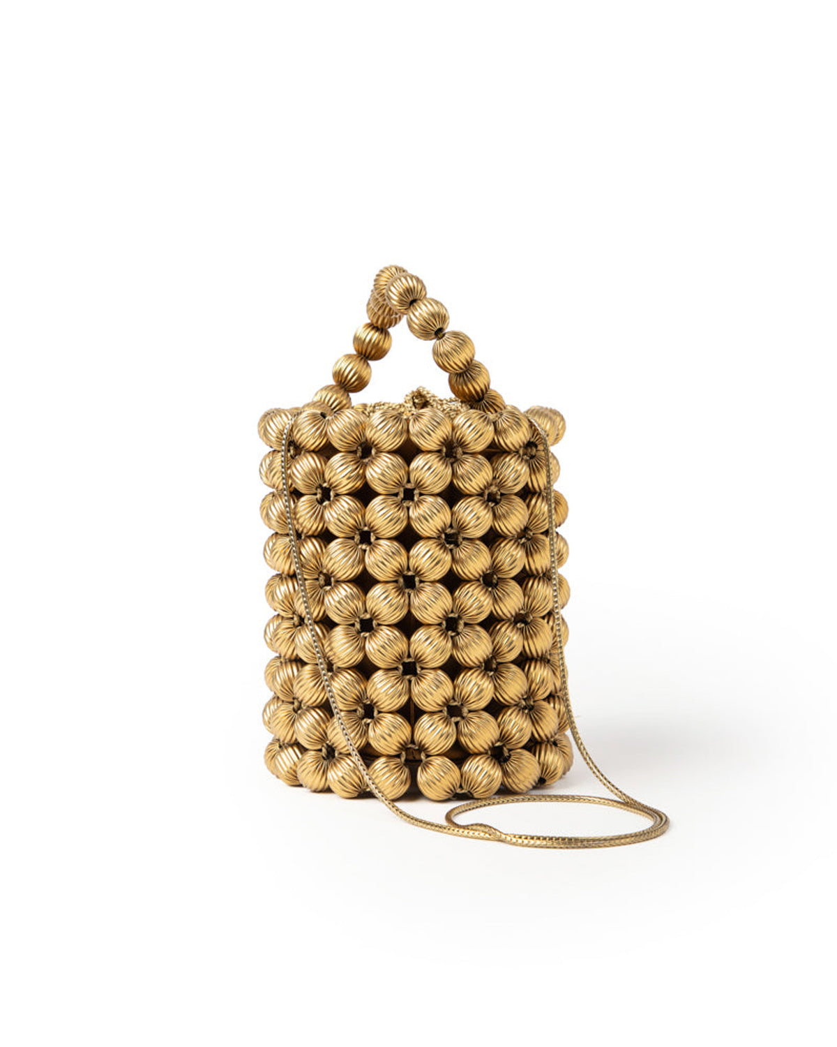 Maxima Bucket Bag In Light Gold