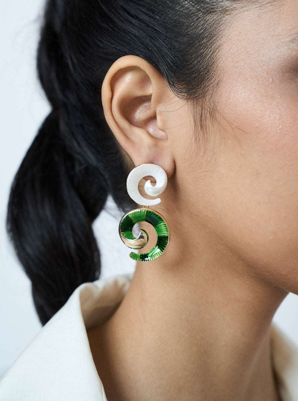 Amama,Ava Green Earrings