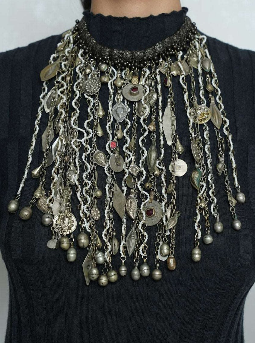 Amama,Afghan Charms Fall Necklace