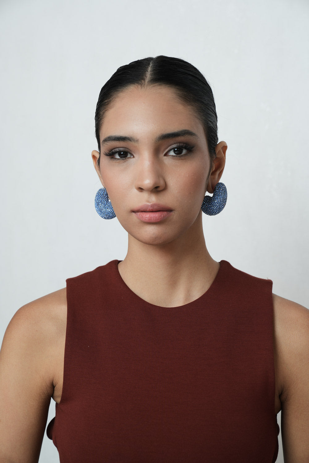 Amama,Kaju Earrings In Cerulean Blue