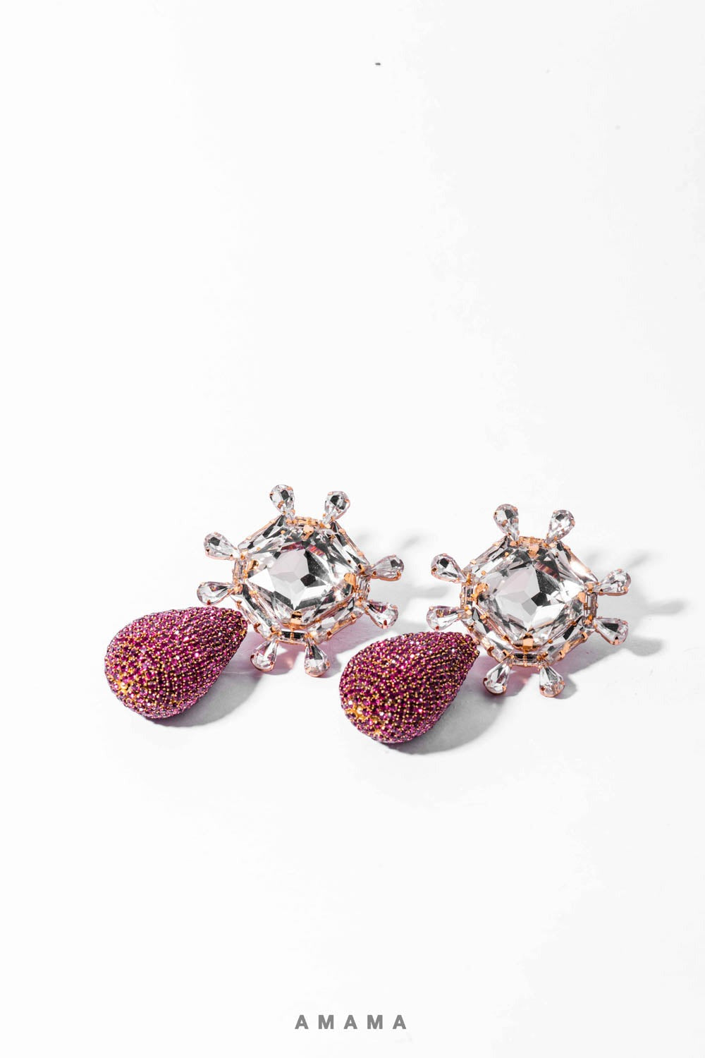 Amama,Aster Earrings In Hot Pink