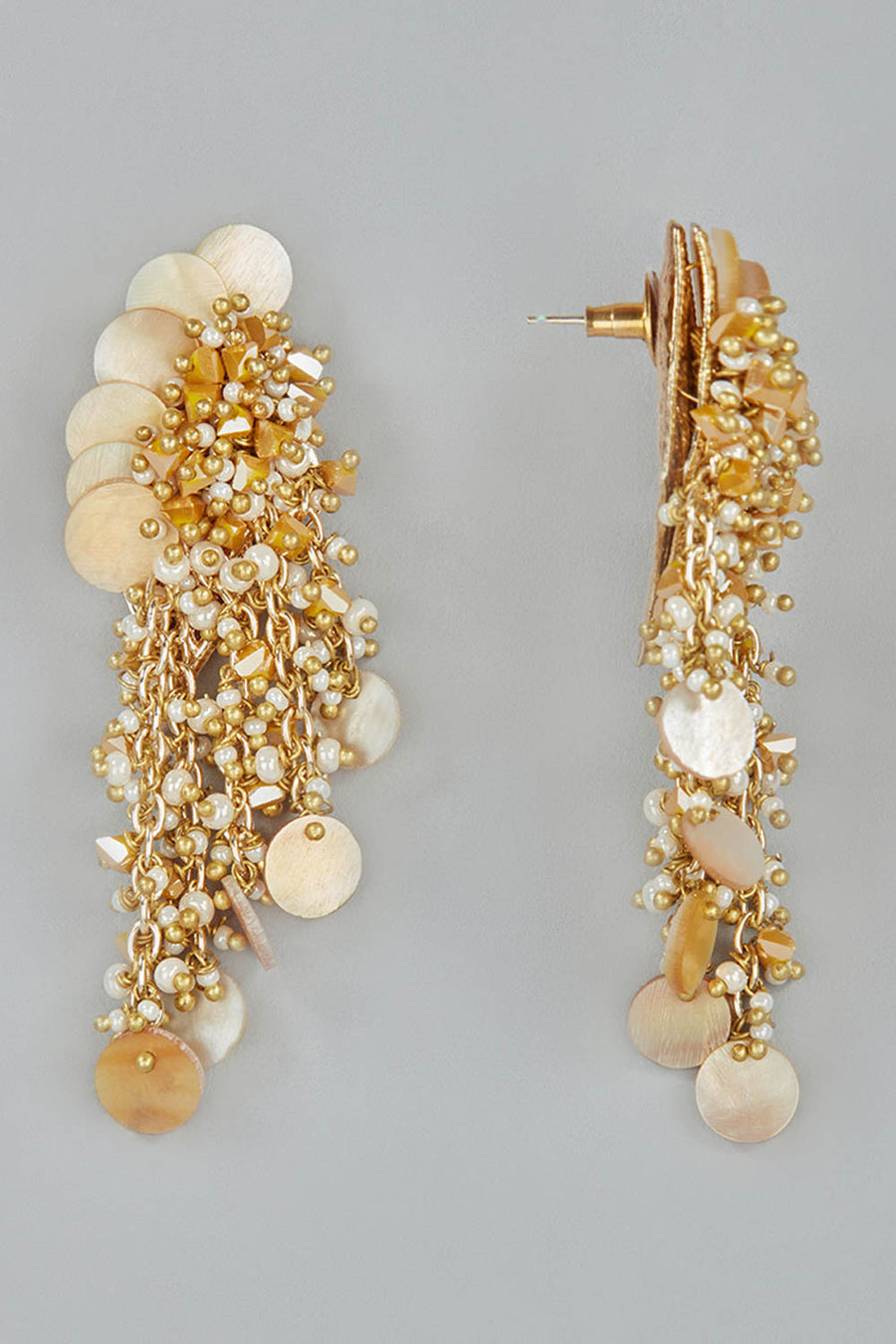 Kilyna Yellow Bead and Shell Studs
