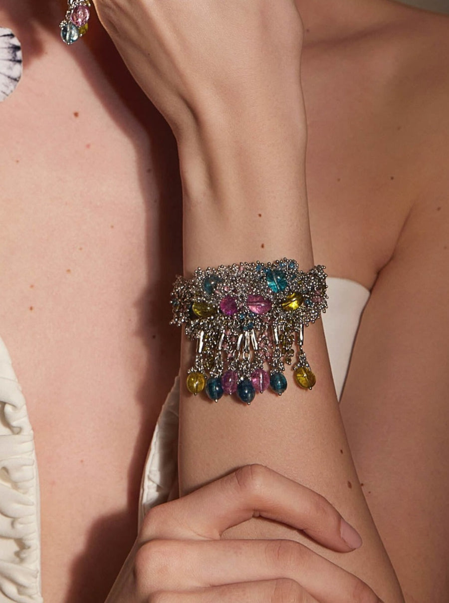 Ephya Coloured Bead and Stone Bracelet