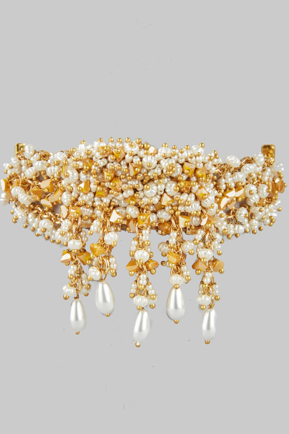 Amama,Namima Yellow Bead and Pearl Bracelet