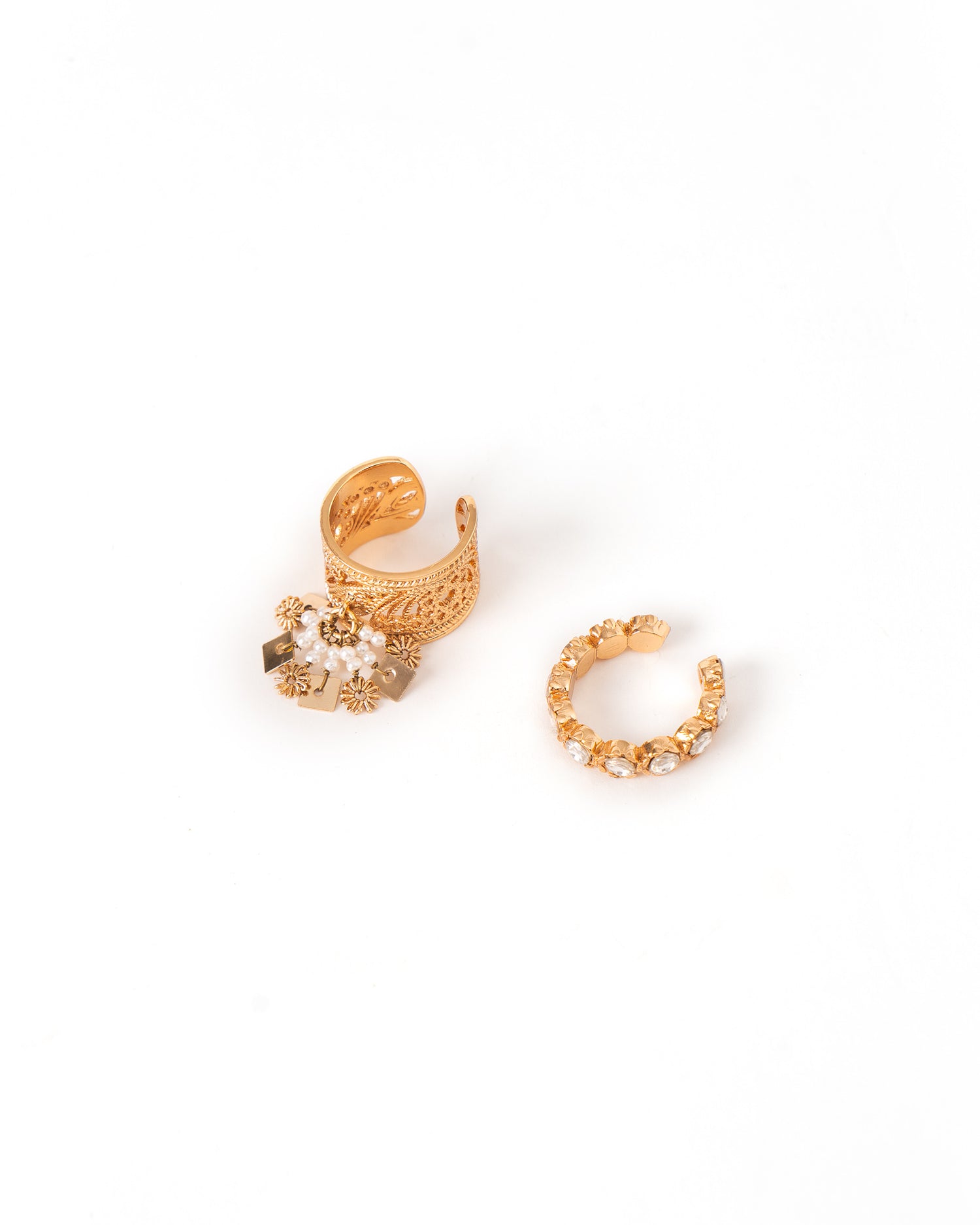 Mogra Bageecha Ring Stack (set of 2)