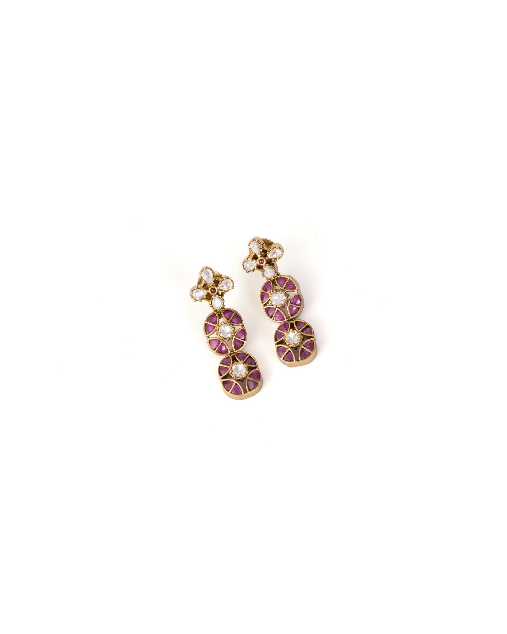 Ruby Red Flora Kundan Necklace Set