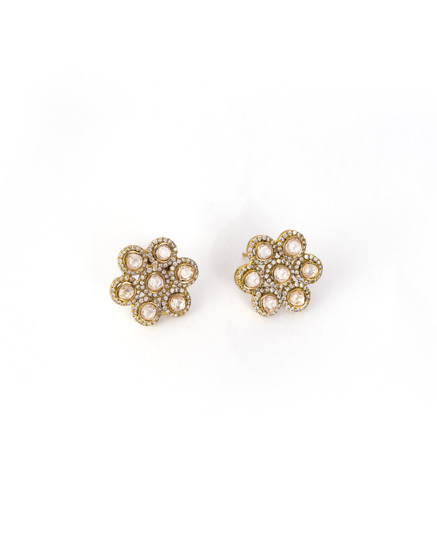 Anuya Dual Tones Kundan Studs