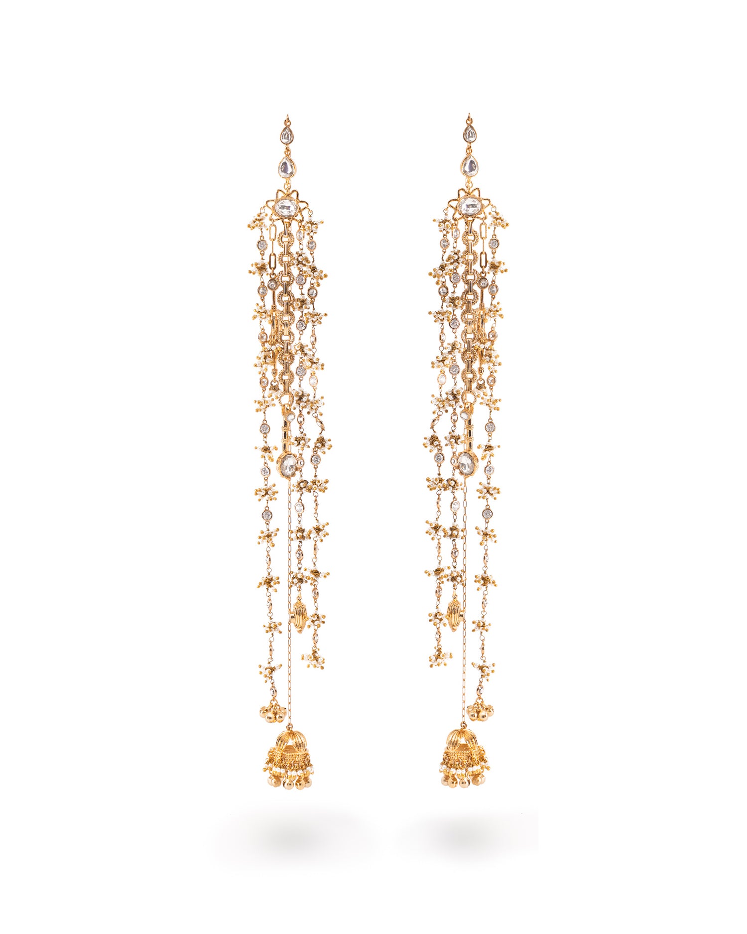 Mogra Bageecha Kashmiri Jhumkas