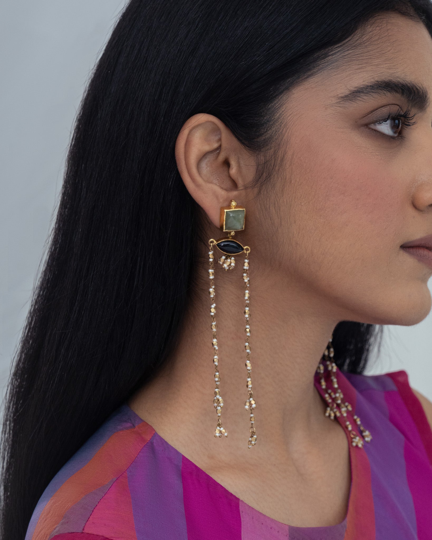 Aventurine Duo Danglers