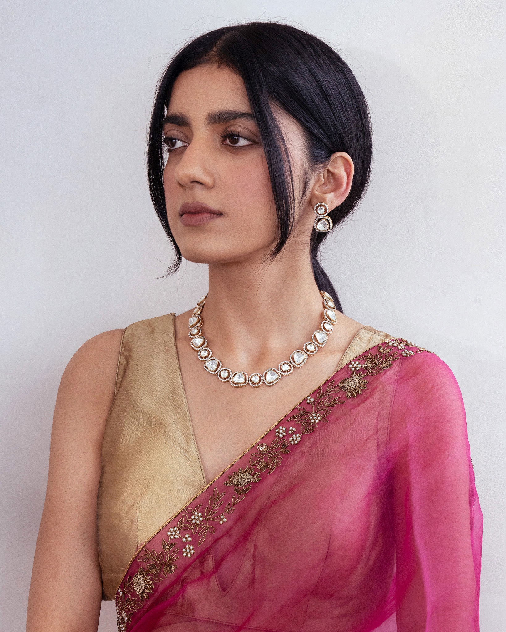Regalia Gold Kundan Necklace Set
