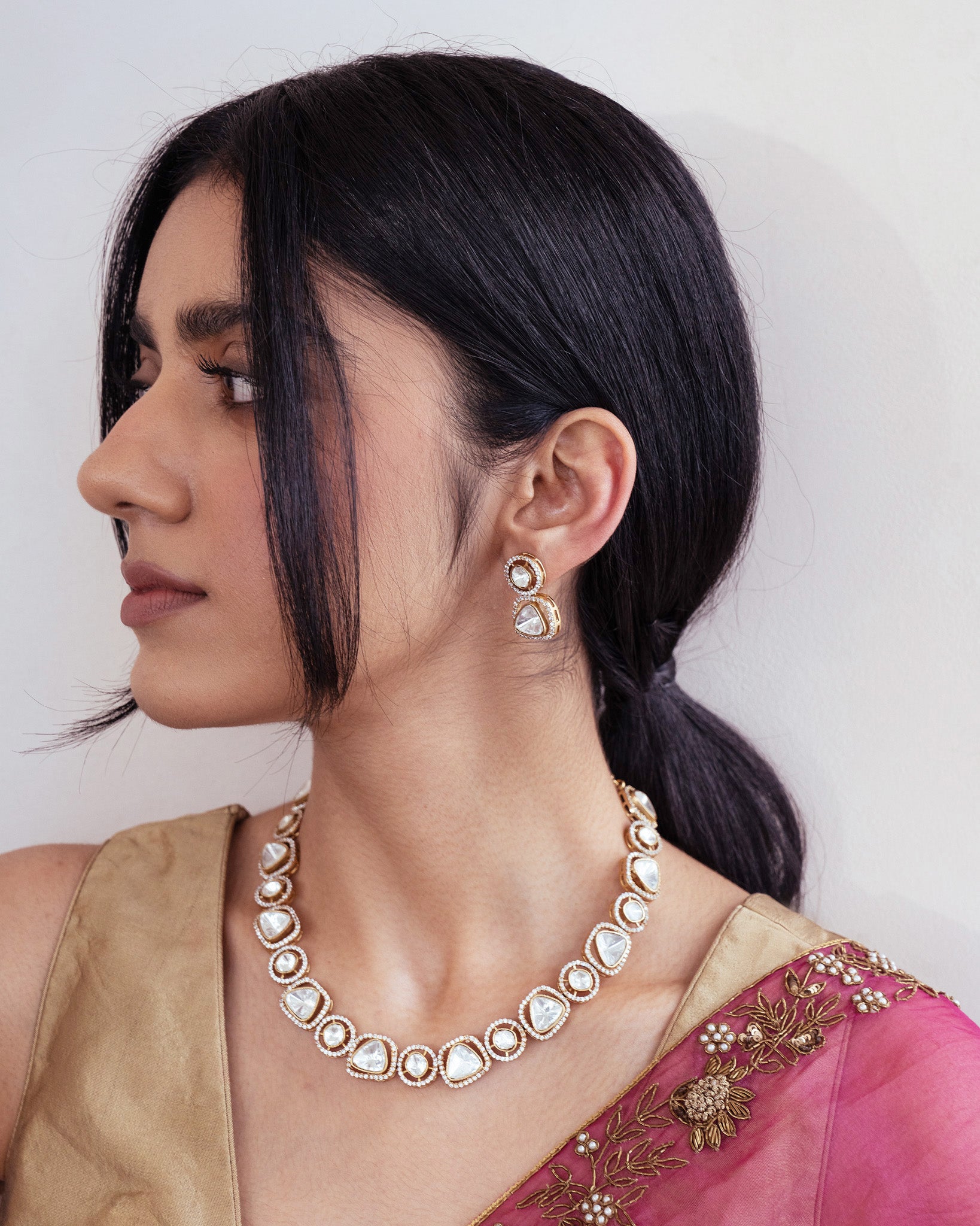 Regalia Gold Kundan Necklace Set