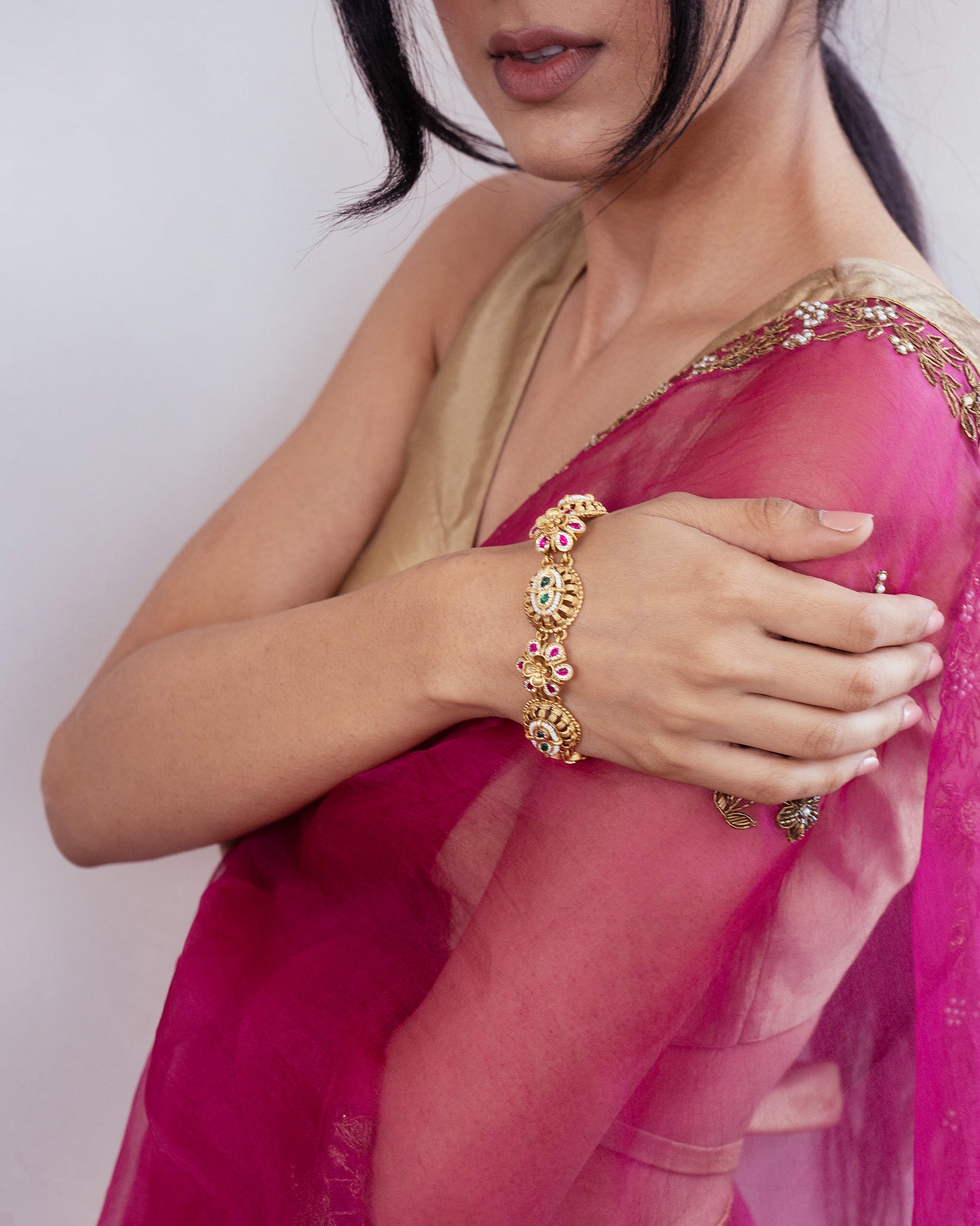 Bina Multi-Color Gold Bracelet