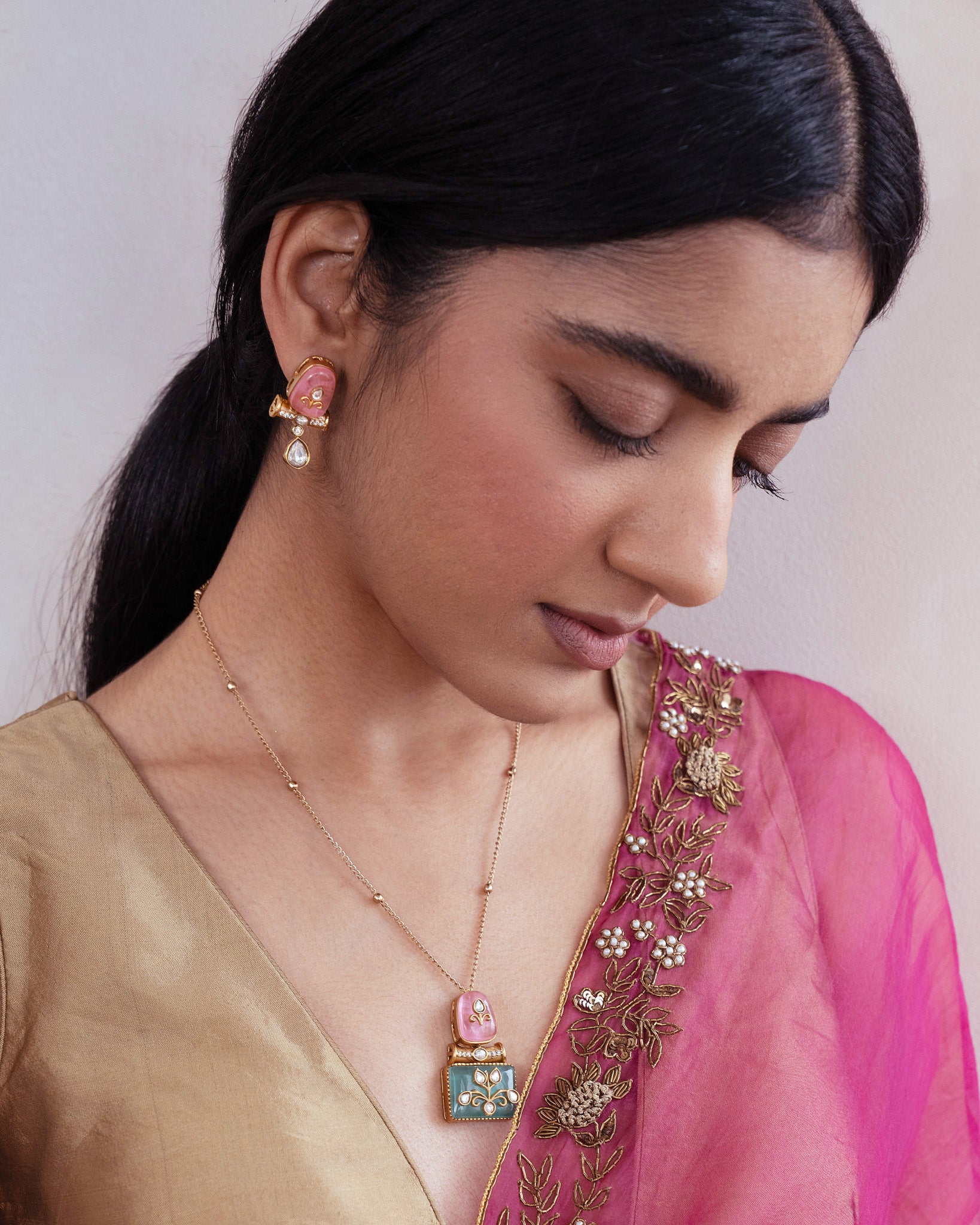 Multi-Color Kundan Necklace Set