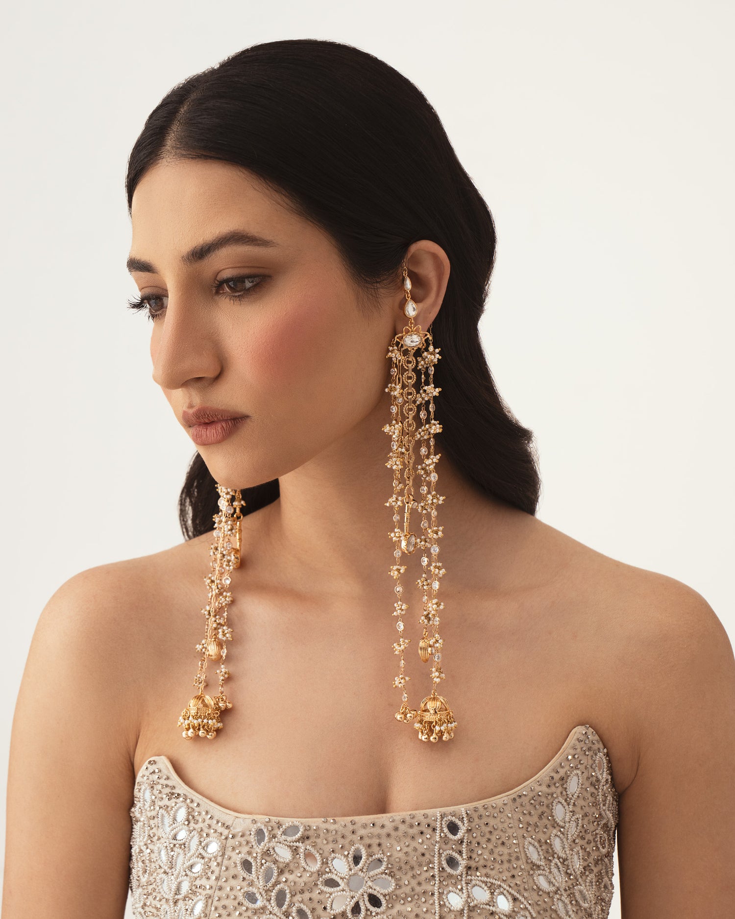 Mogra Bageecha Kashmiri Jhumkas