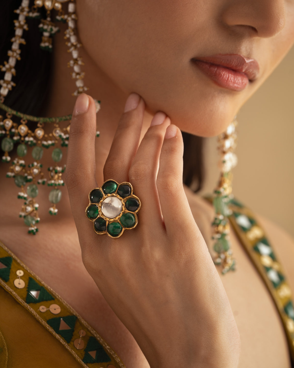 925 Zamrud Cocktail Ring