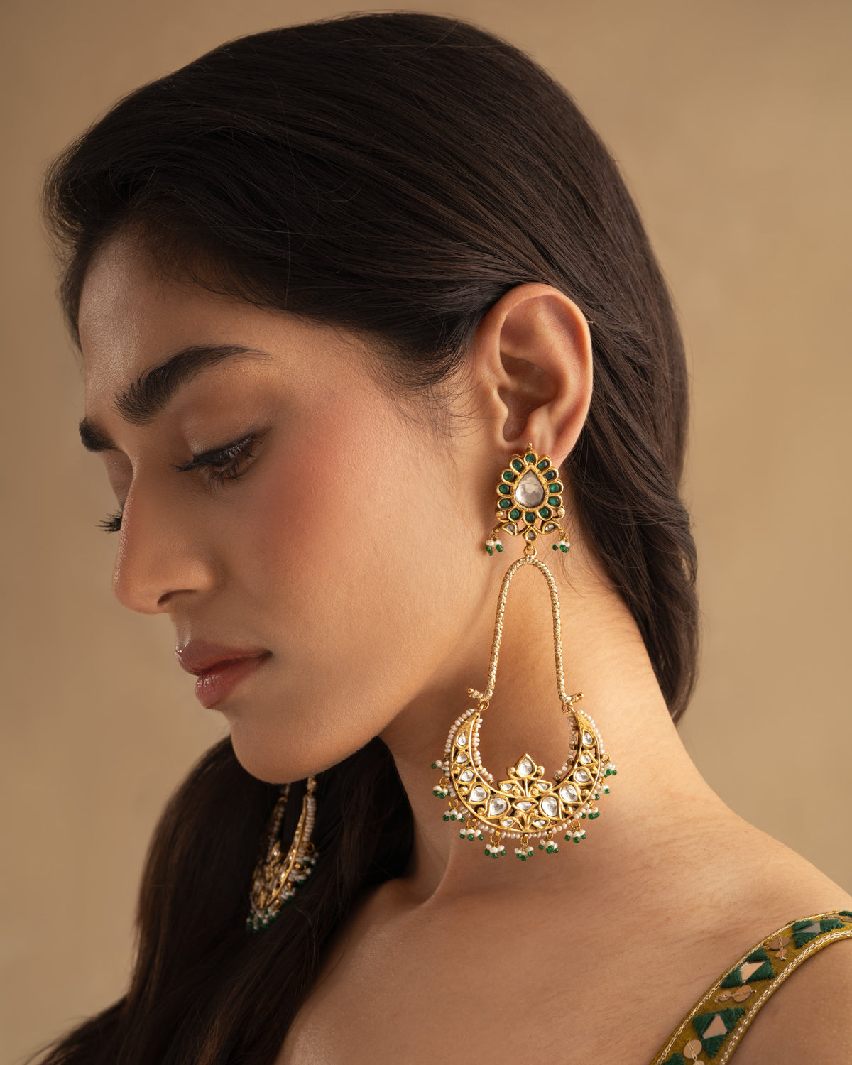 925 Elongated Lattice Earrings
