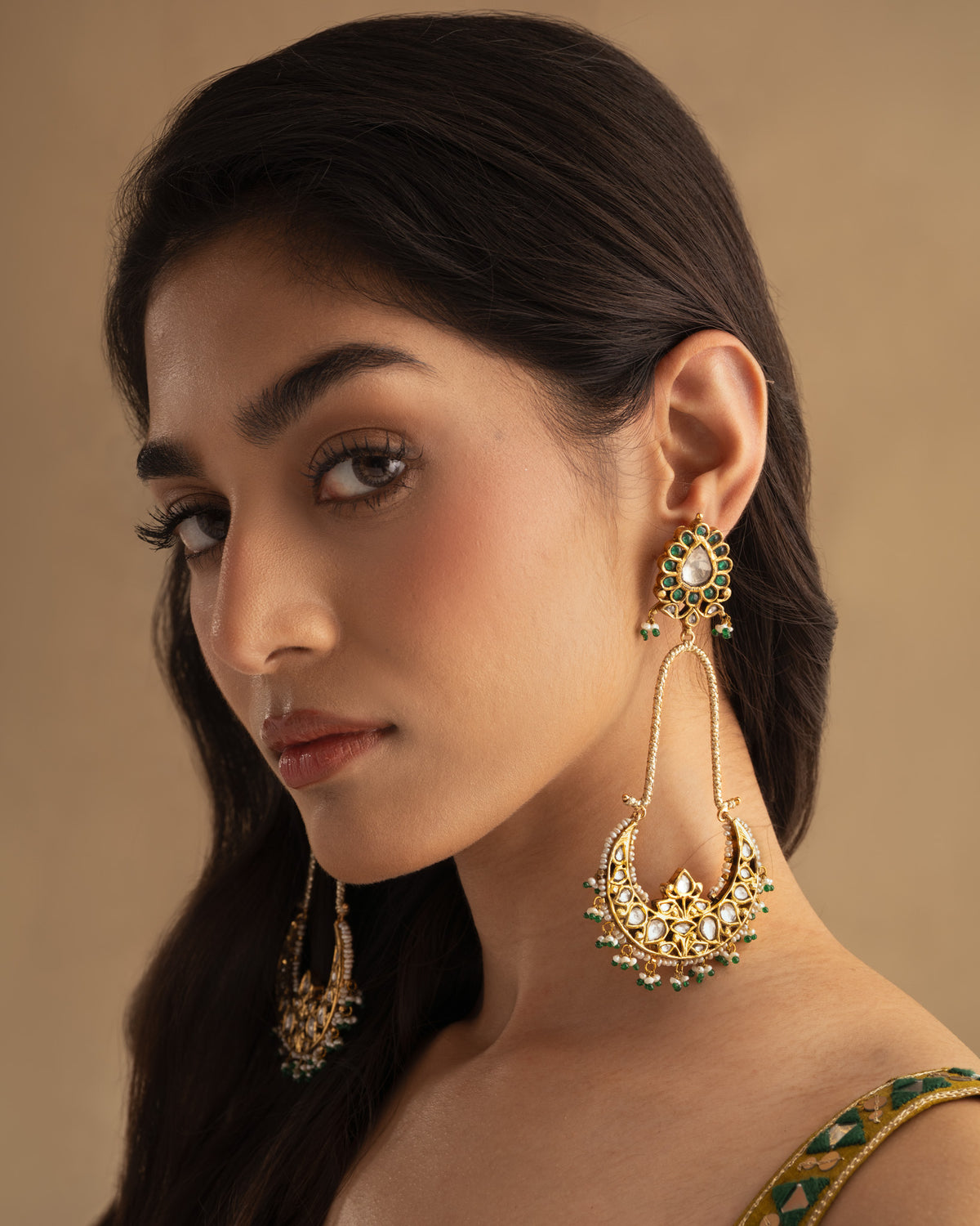 925 Elongated Lattice Earrings