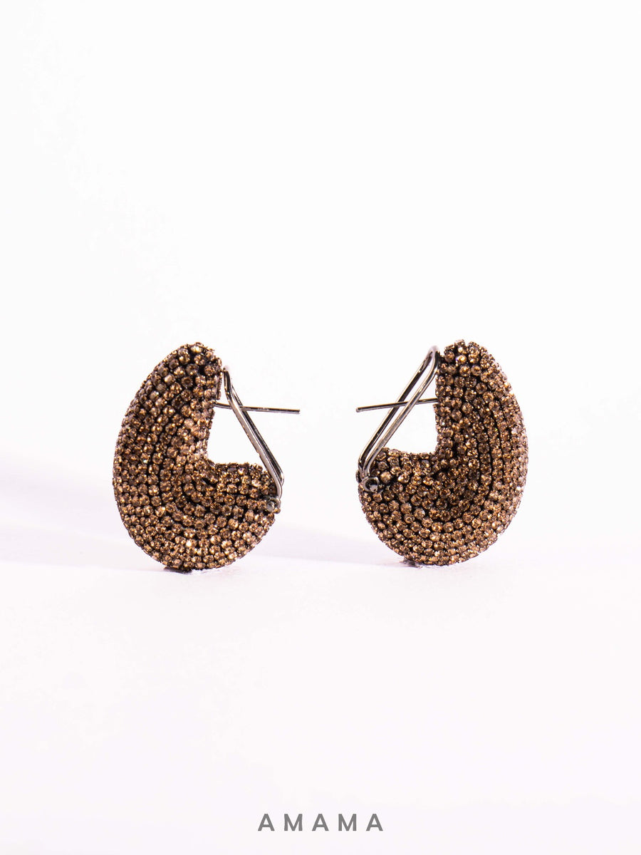 Kaju Earrings In Smoky Diamond