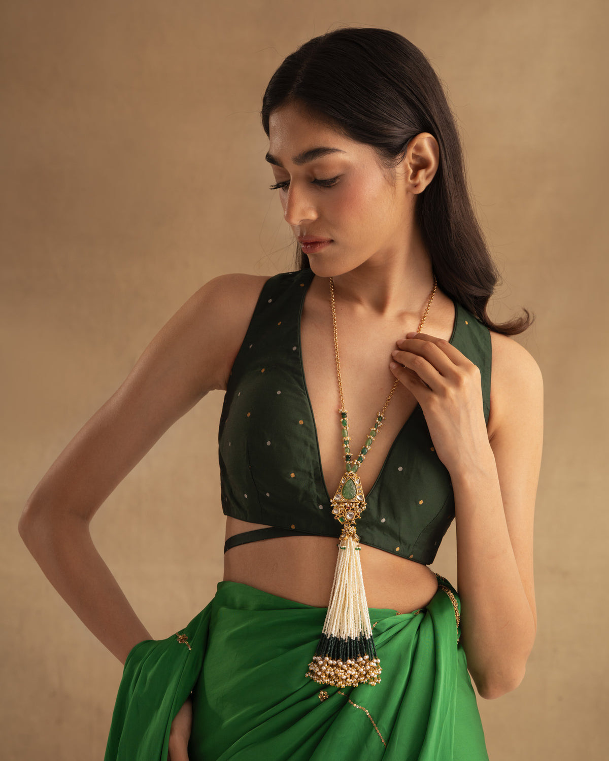 925 Zamrud Grah Tassel Necklace