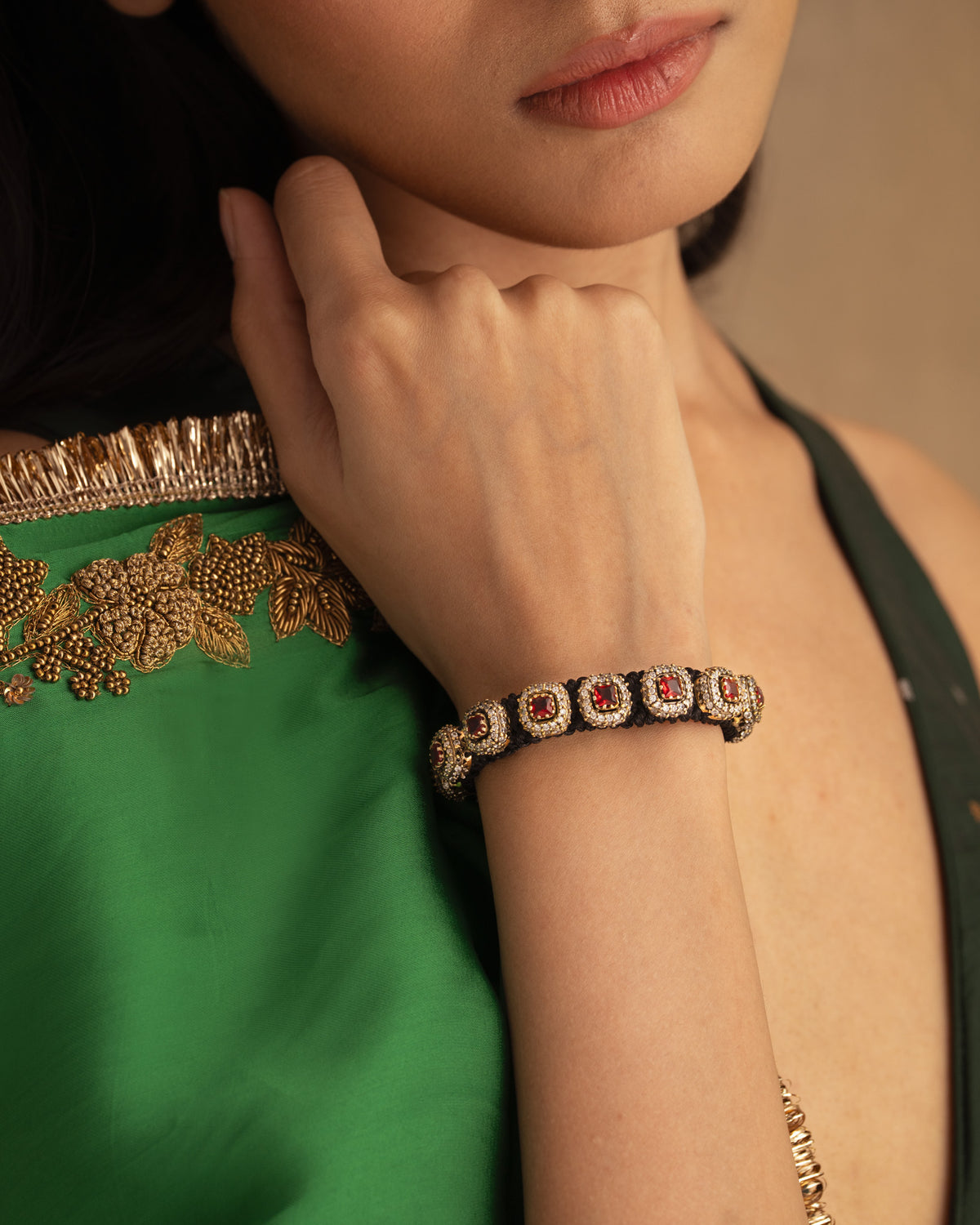 925 Manik Jet Black Braided Bracelet