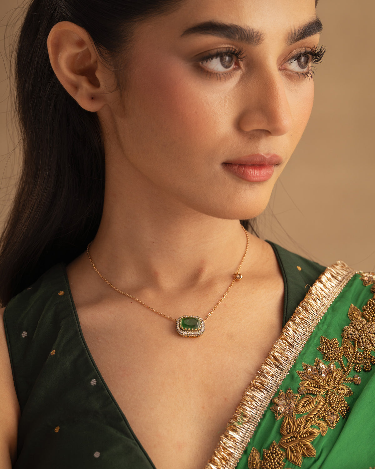 925 Zamrud Cushion Pendant