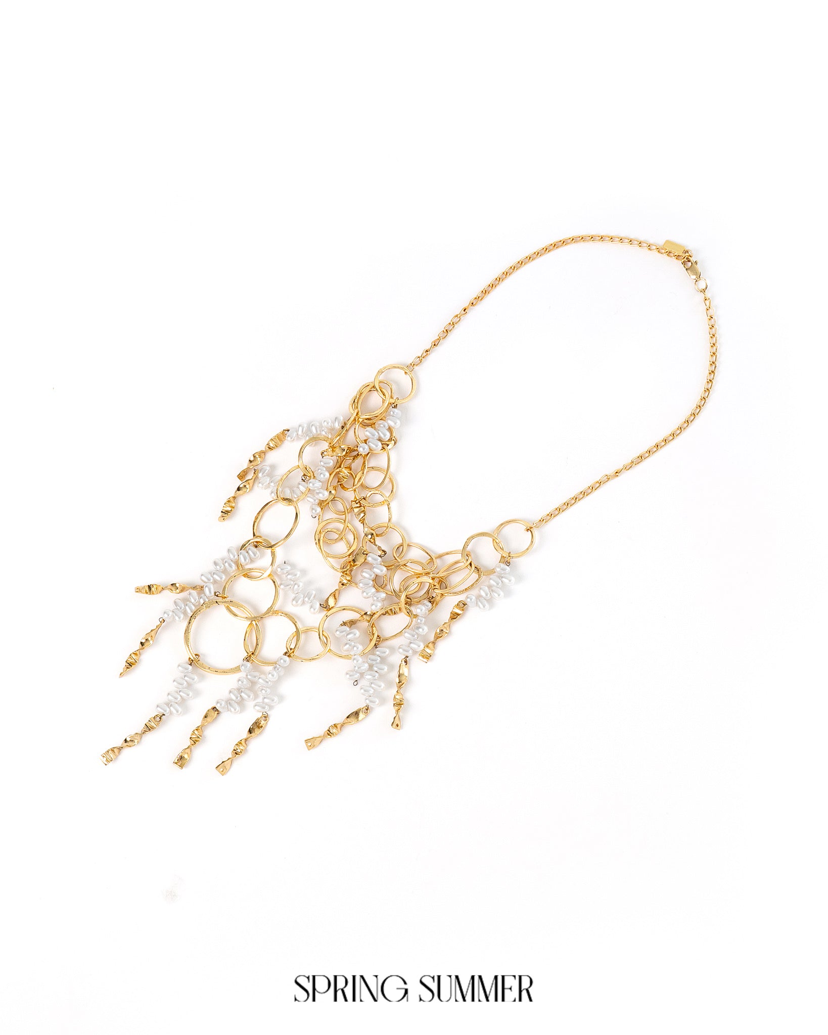 Swivel Pearl Fall Necklace