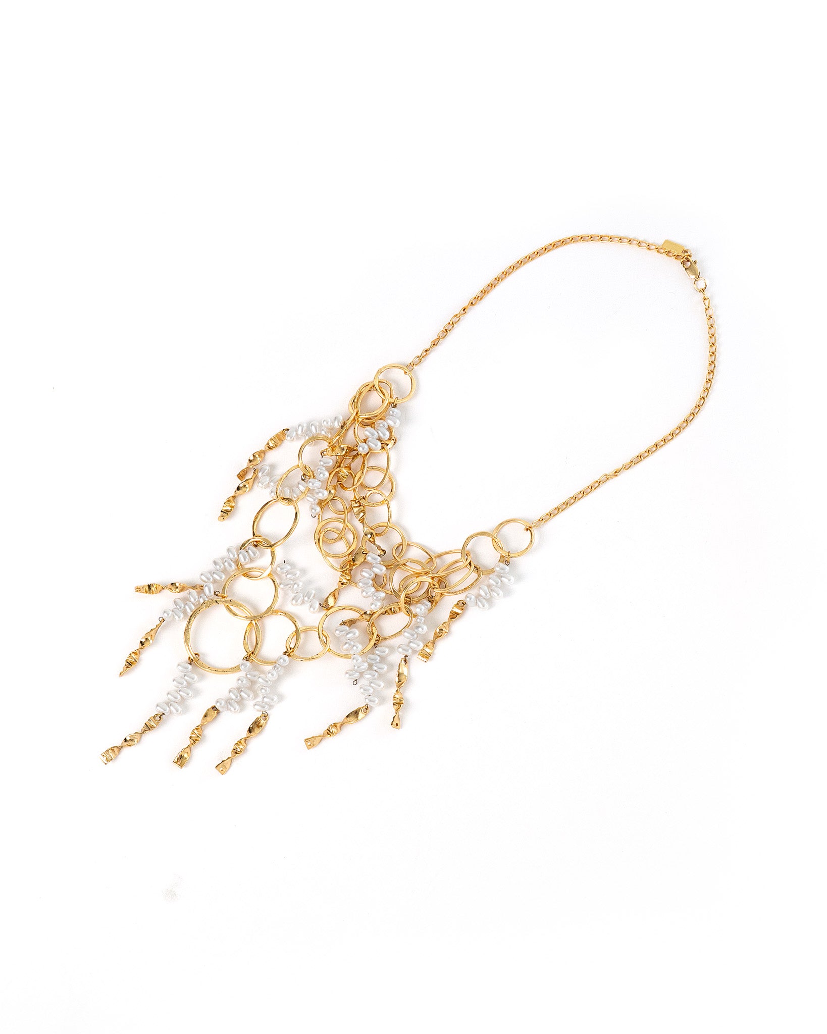 Swivel Pearl Fall Necklace