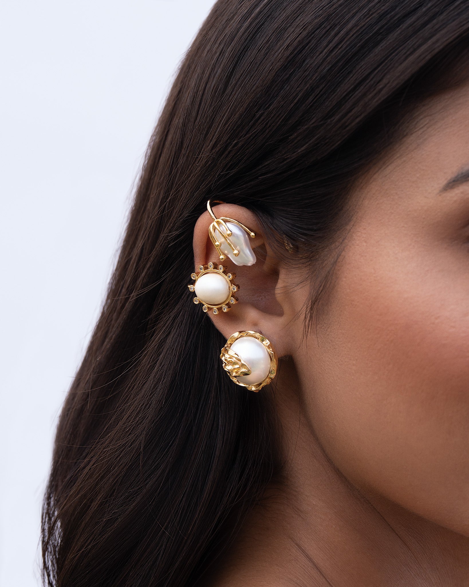 Not Your Rose Pearl Earcuff
