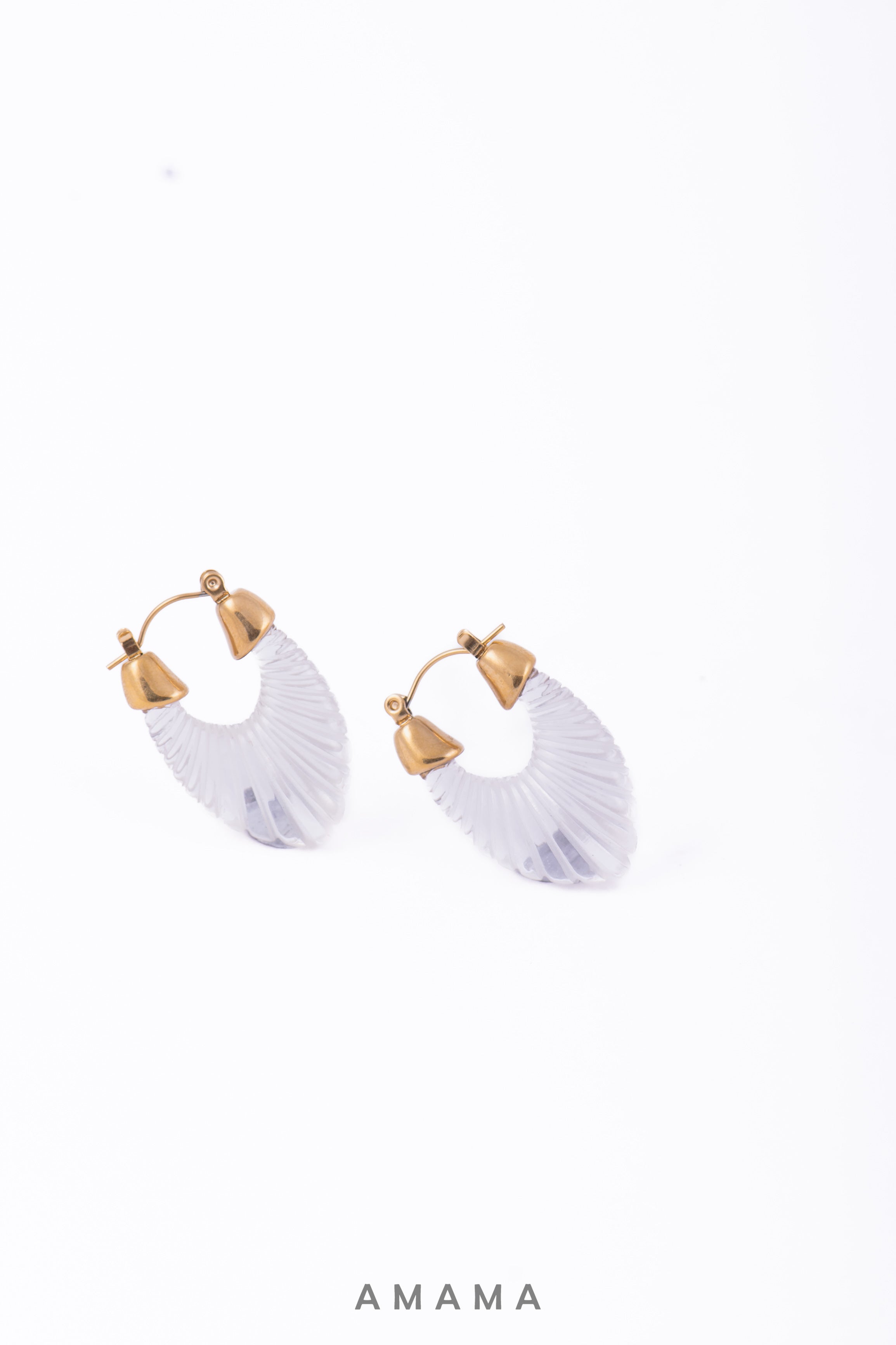 Amama,Emica Earrings in White