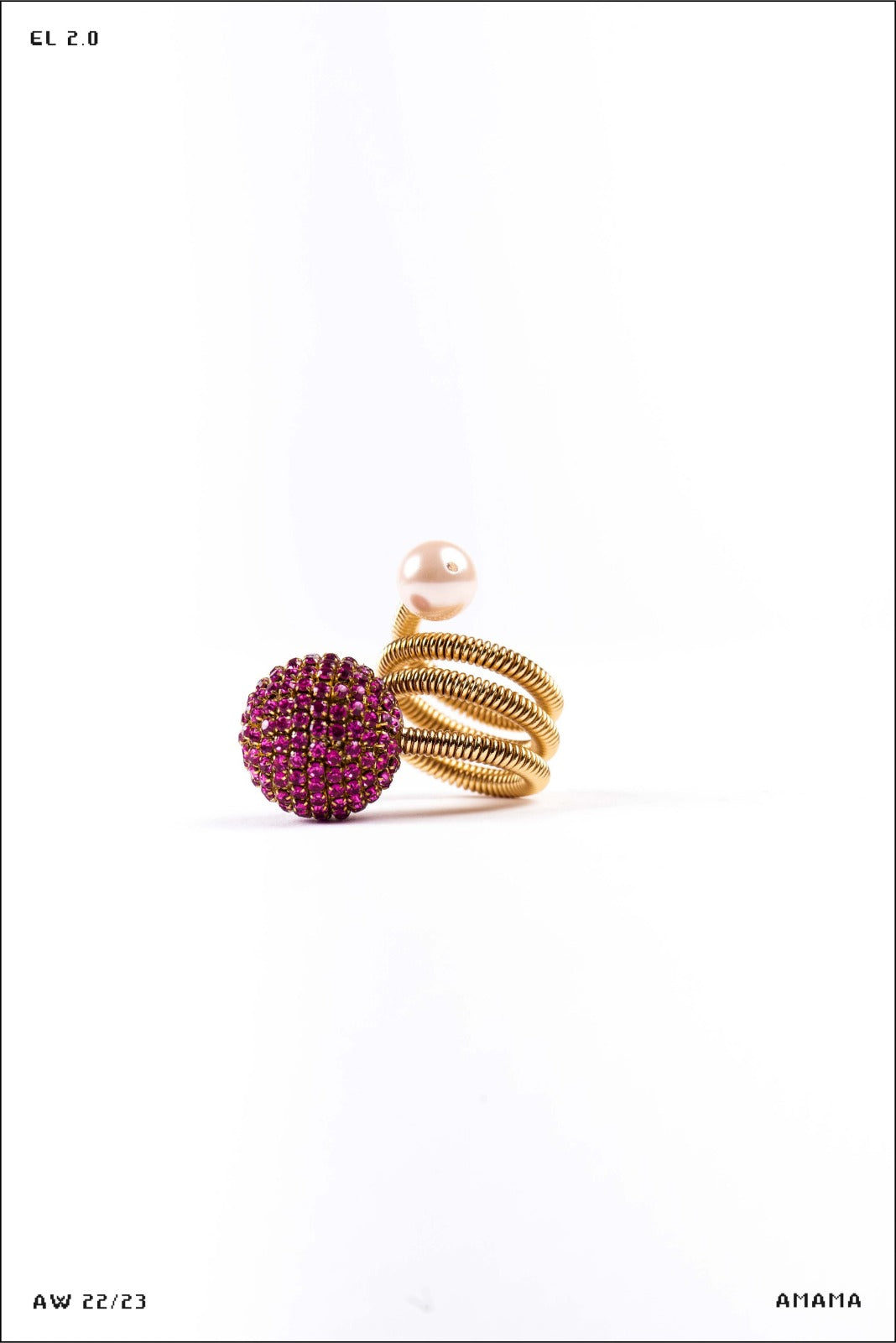 Amama,Orb Wrap Ring In Gold