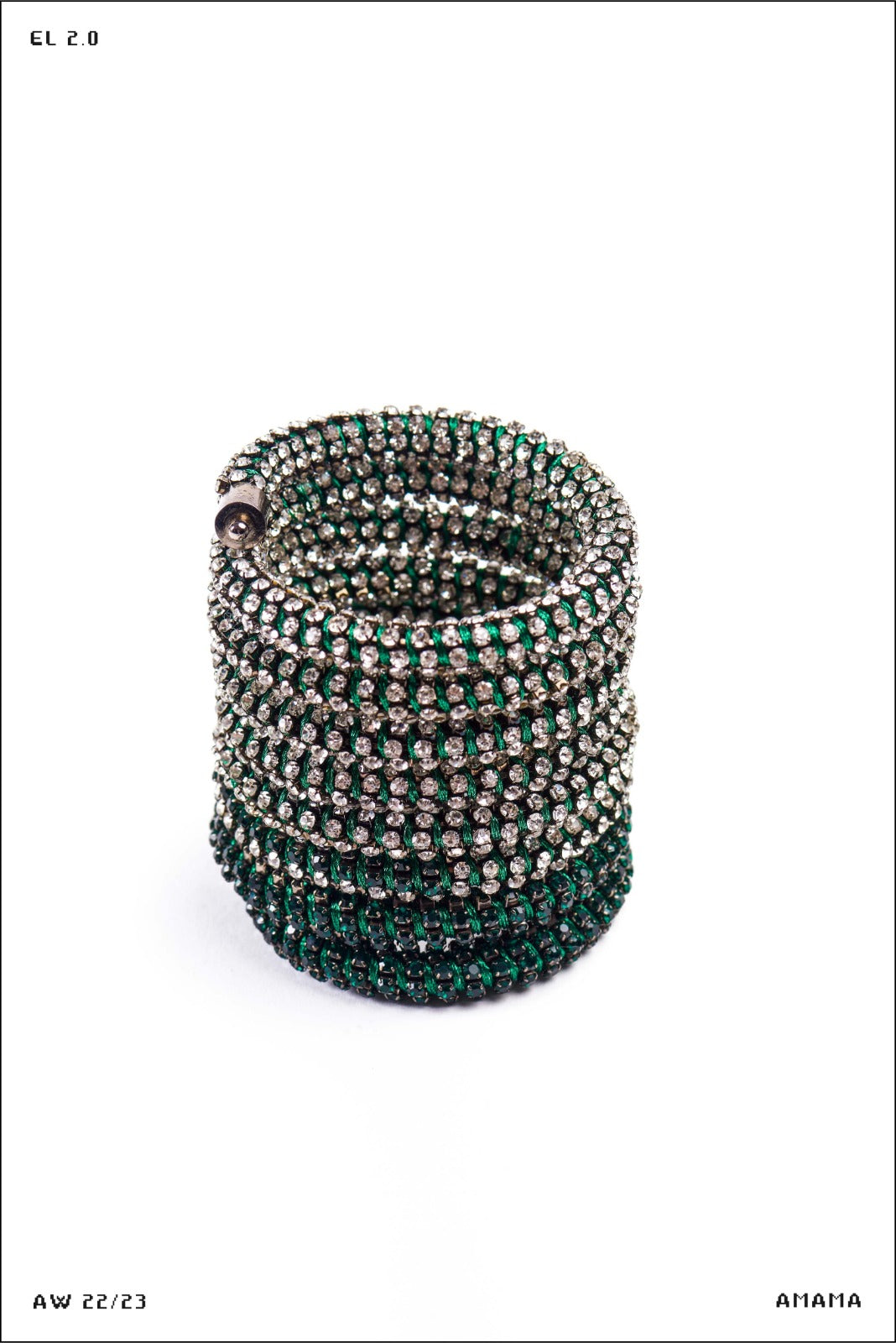 Amama,Tortile Wrap Bracelet In Pine Green